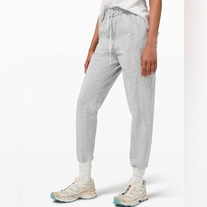 Lululemon Heather Grey Stretch High-Rise Jogger Pant Tempo Jacquard Women’s Sz 4
